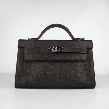 HKL22CNSDC15 Hermes Kelly 22CM Bestiame collo Stripe caffﾨﾨ scuro